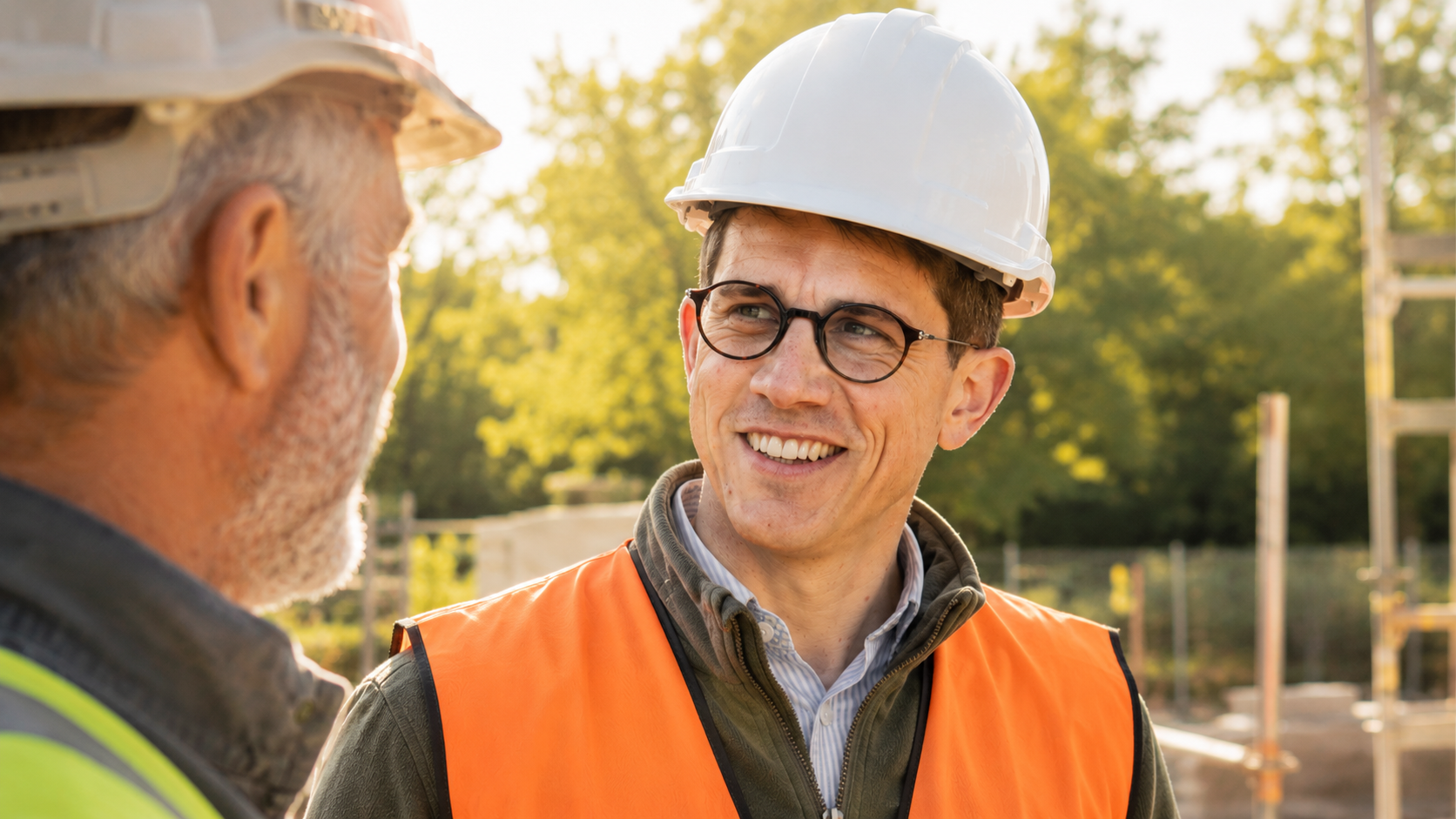 Alexandre Brijyt sur un chantier